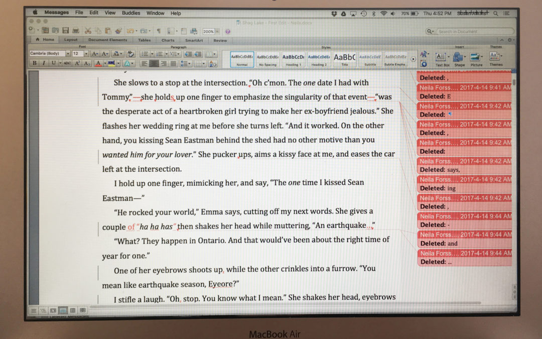 Shag Lake: First Round of Edits Done!